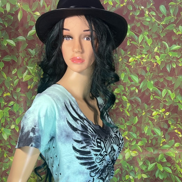 Affliction Green Graphic Tee shirt - Picture 11 of 13